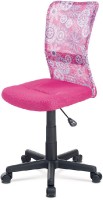 Kancelářská židle, růžová mesh, plastový kříž, síťovina motiv KA-2325 PINK